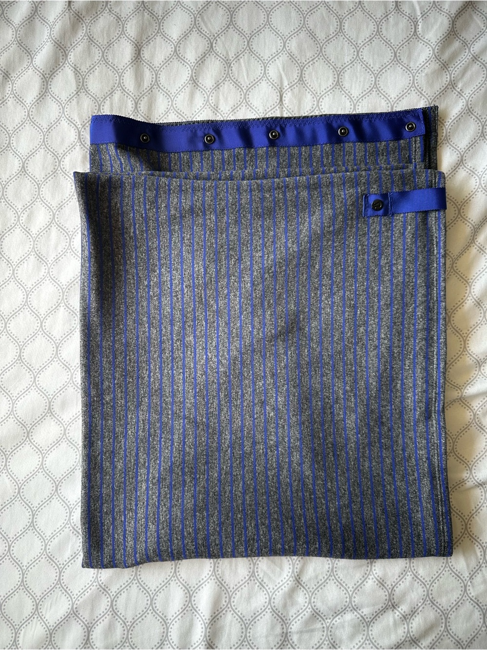 lululemon athletica Gray Pencil Skirt with Blue Pinstripes